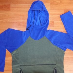 Melanzana Micro Grid Hoodie Thyme Surf Mens Medium